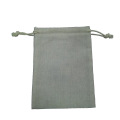 Qingdao Factory Silk Screen Printing Hemp Cotton Line Cotton Blending Drawstring Pouch Shopping Bag